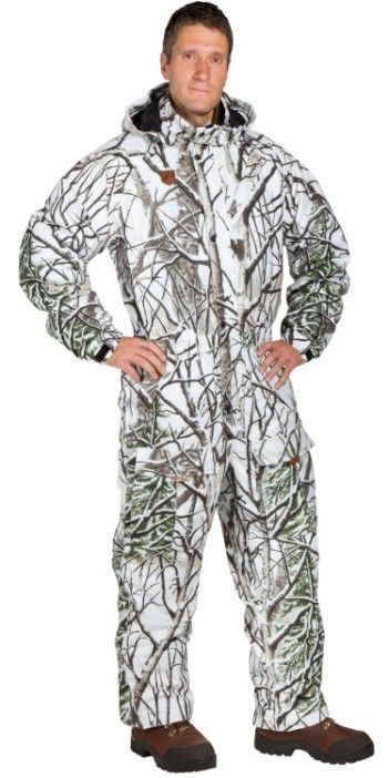 Зимний камуфляжный костюм-комбинезон для охотников JahtiJakt Snow Camo Overall