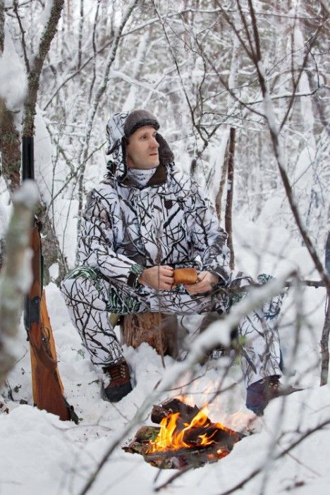 Зимний камуфляжный костюм-комбинезон для охотников JahtiJakt Snow Camo Overall
