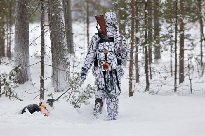 Зимний камуфляжный костюм-комбинезон для охотников JahtiJakt Snow Camo Overall