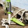 Нож для выживания Swedish FireKnife с огнивом, цвет: зеленый