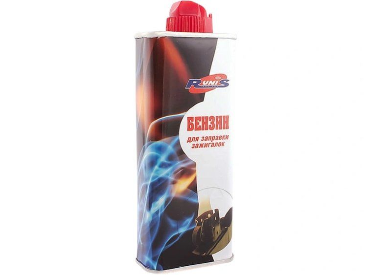 Бензин для заправки зажигалок высокоочищенный в жестяной таре с дозатором, 133 мл