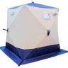 Палатка зимняя куб Следопыт 2-местная, 1,5х1,5х1,7, бело-оранжевая / бело-синяя
