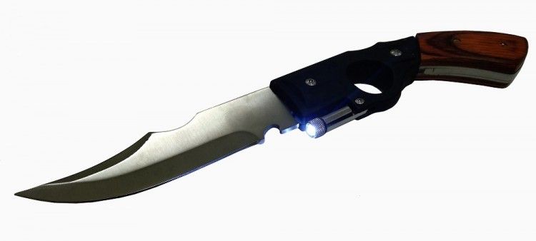 Набор туристический в чехле  (пила + нож + топор + ножницы + фонарик)