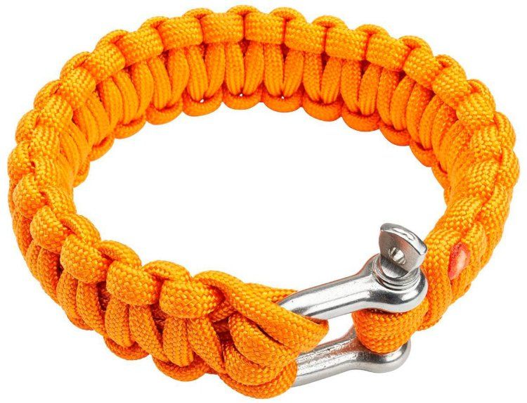 Браслет из паракорда 22 см, оранжевый