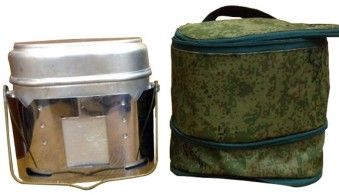 Мини-печь под армейский котелок в чехле