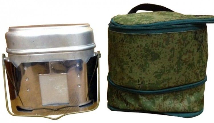 Мини-печь под армейский котелок в чехле