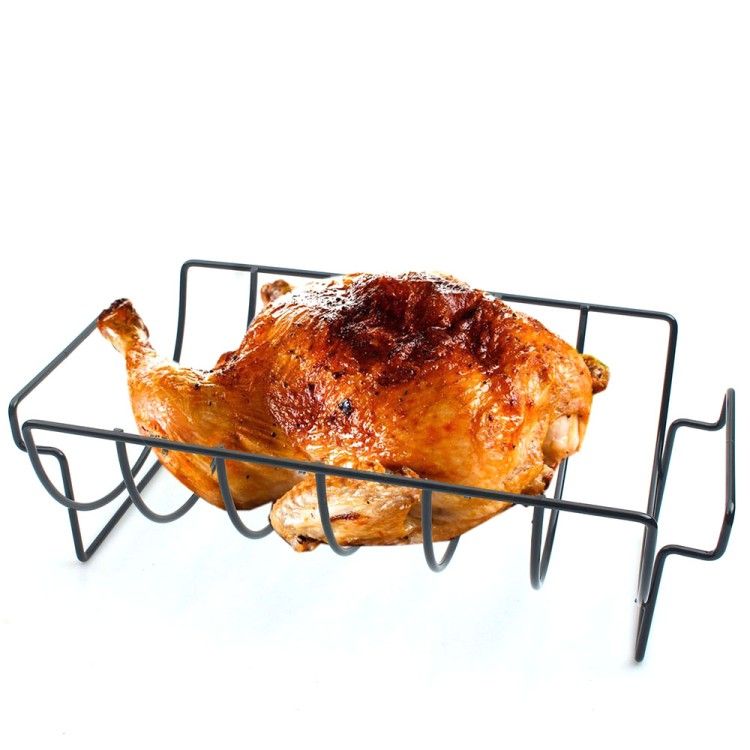 Подставка двухсторонняя для ребрышек, курицы, мяса, стейков в духовку, гриль, BBQ, мангала