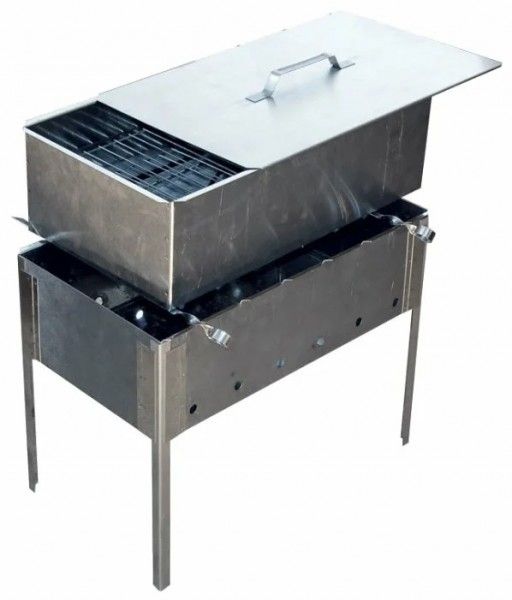 Коптильня - мангал 480х280х450 мм. с шампурами 6 штук