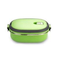 Термоконтейнер квадратный 0,7 литра, оранжевый, зеленый, фуксия