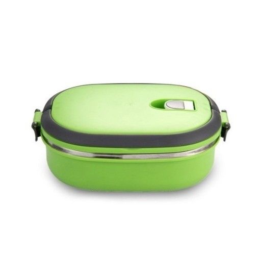 Термоконтейнер квадратный 0,7 литра, оранжевый, зеленый, фуксия