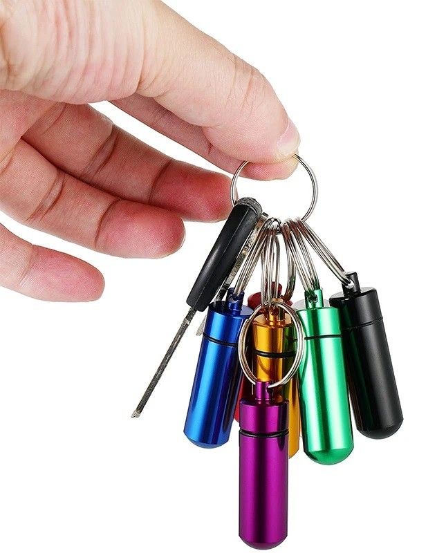 Контейнер - брелок герметичный для походной (туристической) аптечки, аварийного запаса, для выживания