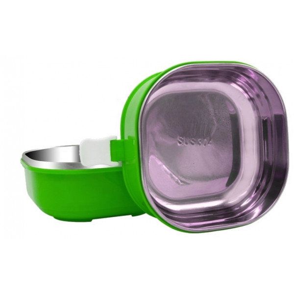 Термоконтейнер квадратный 2,1 литра, оранжевый, зеленый, фуксия