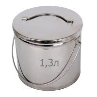 Котелок из нержавеющей стали 1.3, 2, 3 литра