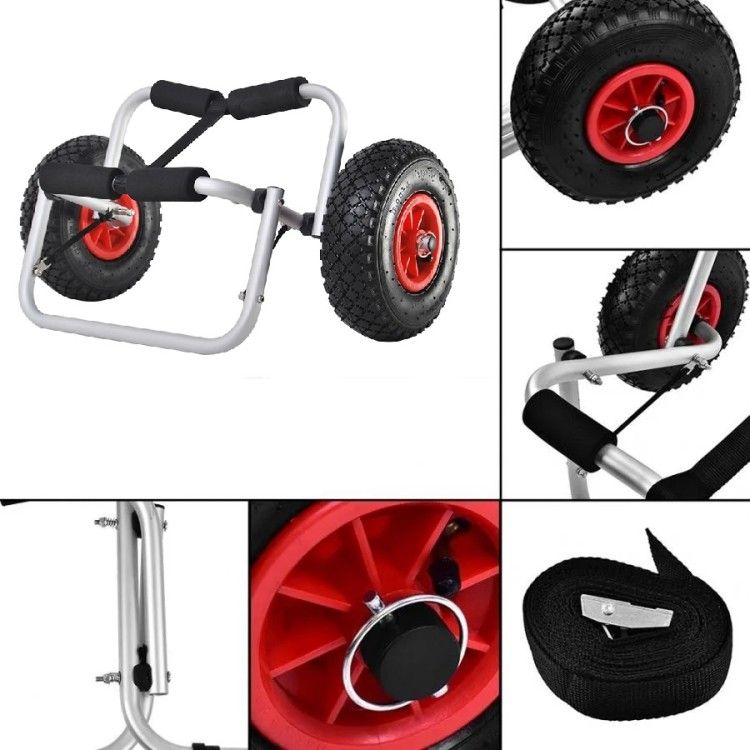 Тележка для перевозки байдарок, лодок, досок для серфинга, SUP складная, портативная до 80 кг