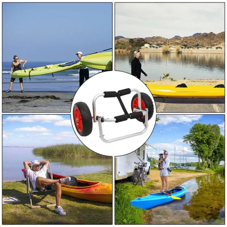 Тележка для перевозки байдарок, лодок, досок для серфинга, SUP складная, портативная до 80 кг