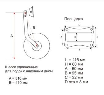 Транцевые колеса для лодок с дном низкого давления