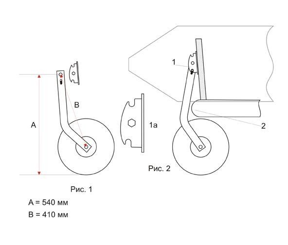 Транцевые колеса для лодок с дном низкого давления