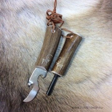 Огниво + открывашка Wood Jewel, олений рог