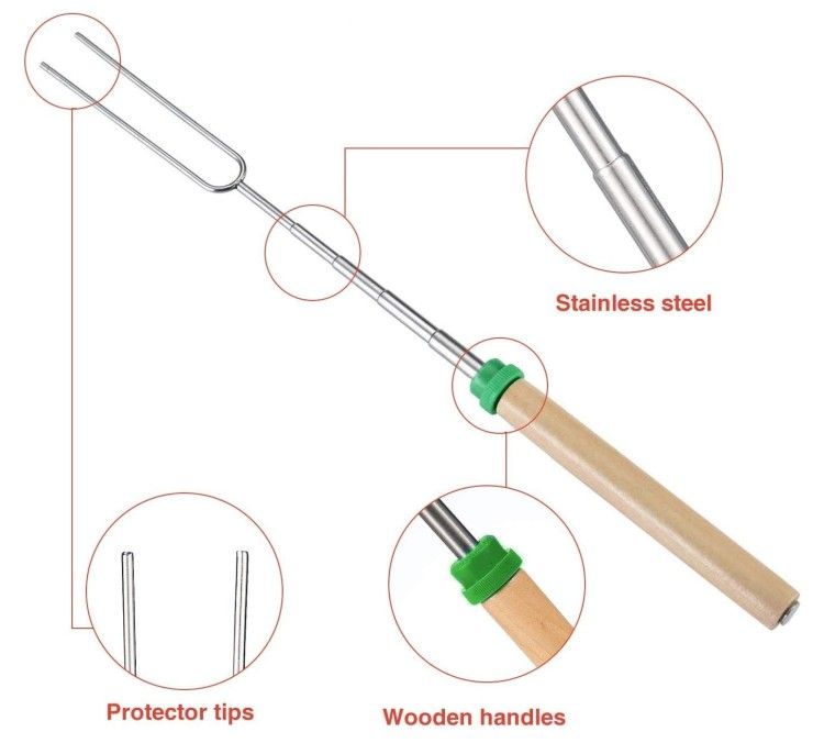 Вилка-гриль телескопическая
