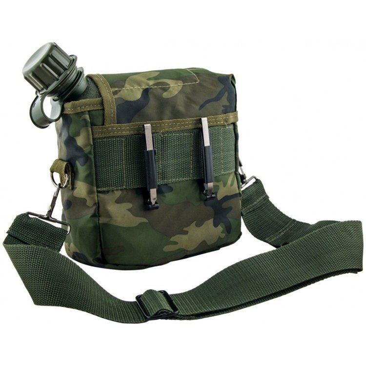 Фляжка №2 армейская в чехле Helios