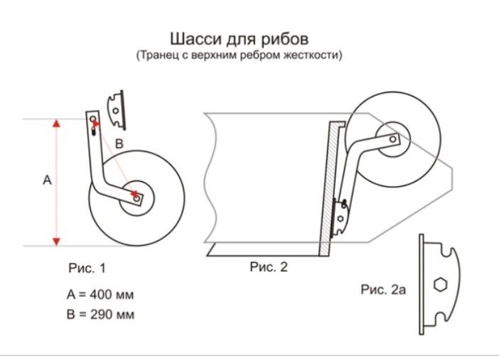 Транцевые колеса на лодки с брызговиками на транце или РИБов