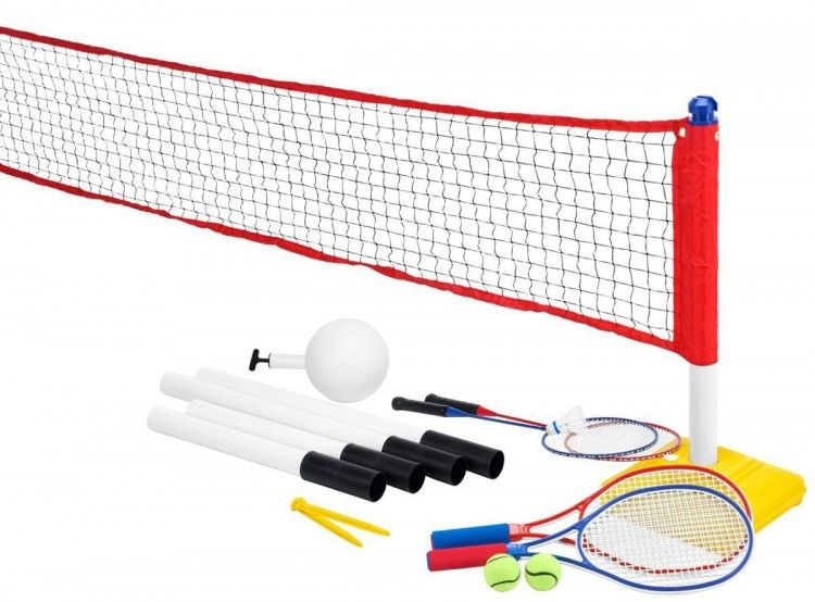 Комплект для игры в теннис. Набор для волейбола, тенниса, бадминтона. Набор для бадминтона сетка gfsp01-n. Спортивный инвентарь волейбол. Сетка для волейбола.