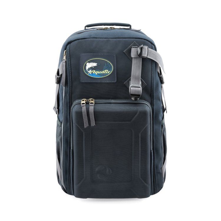 Рюкзак РК-02 рыболовный с коробками FisherBox Aquatic, синий, серый, хаки