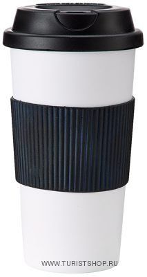 Кружка с крышкой черная