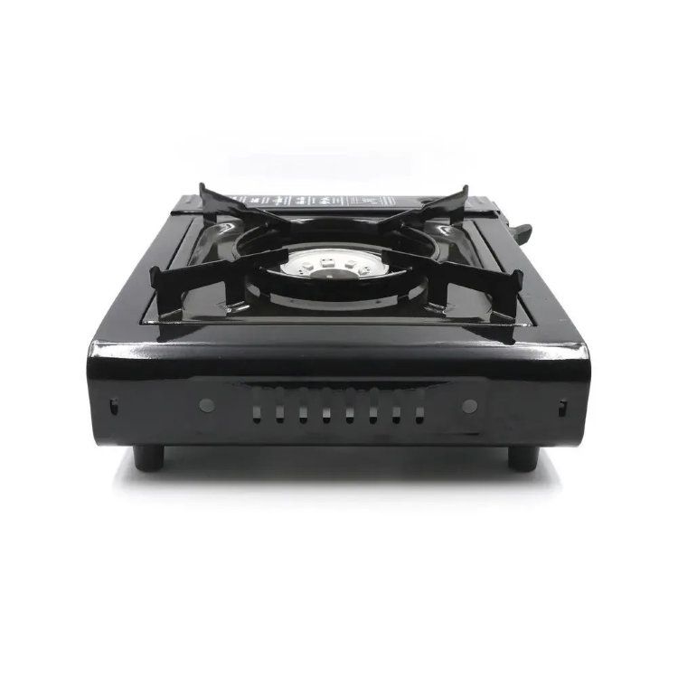 Плита настольная газовая СЛЕДОПЫТ Black с переходником