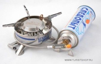 Горелка газовая СЛЕДОПЫТ КЕМП-1 с переходником для цангового баллона