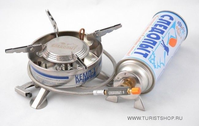 Горелка газовая СЛЕДОПЫТ КЕМП-1 с переходником для цангового баллона