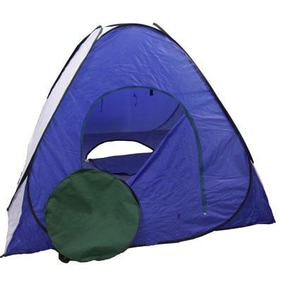 Палатка для зимней рыбалки автомат, дно на молнии, сине-белая 180*180 см