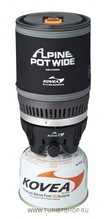 Газовая горелка Kovea Alpine Pot Wide интегрированная система для приготовления пищи