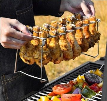 Подставка для куриных ножек и крылышек в духовку, гриль, BBQ, мангала