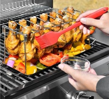 Подставка для куриных ножек и крылышек в духовку, гриль, BBQ, мангала