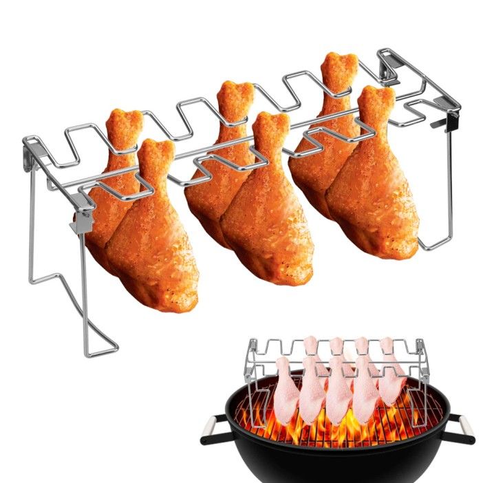 Подставка для куриных ножек и крылышек в духовку, гриль, BBQ, мангала