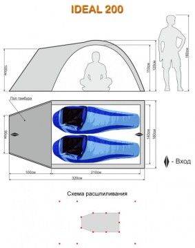 Туристическая палатка World of Maverick IDEAL 200