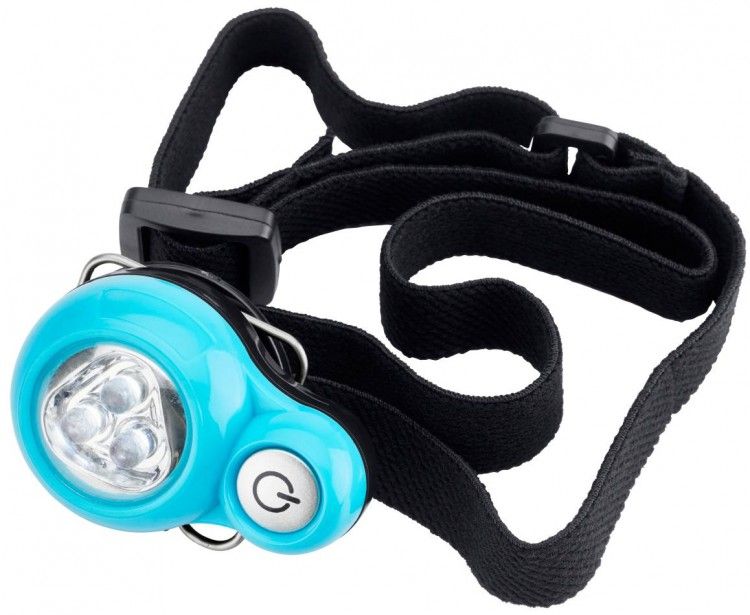 Наголовный фонарь мини голубой