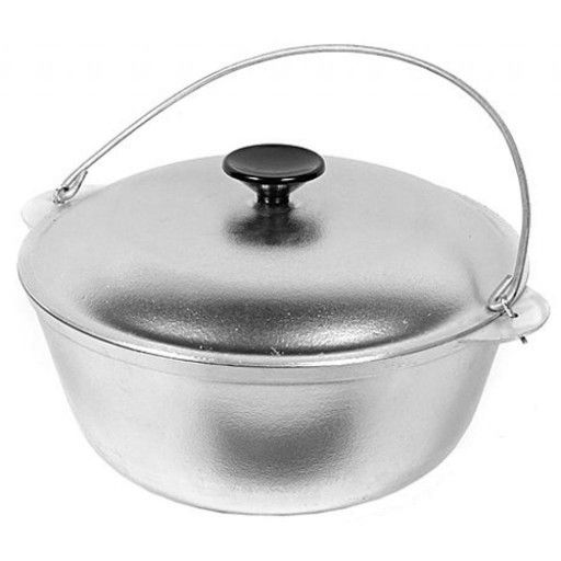 Котелок - казан походный с крышкой литой 3, 4, 6, 8 литров