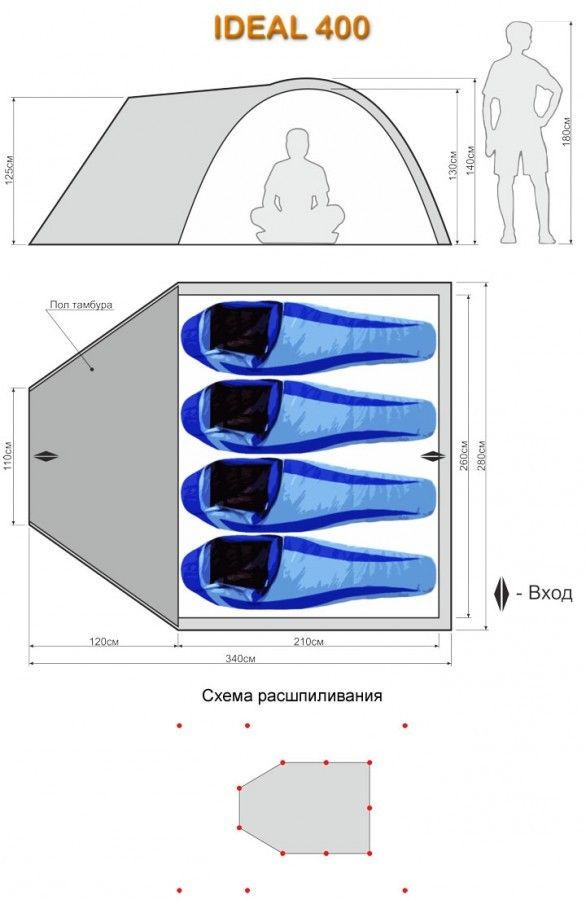 Туристическая палатка World of Maverick IDEAL 400