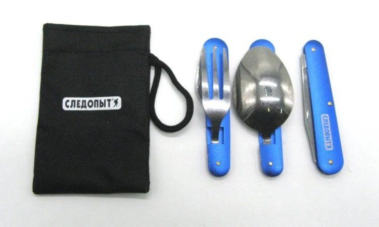 Набор складных столовых приборов в чехле (ложка, вилка, нож)