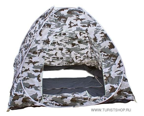 Палатка зимняя автомат КМФ дно на молнии 1.5*1.5 м