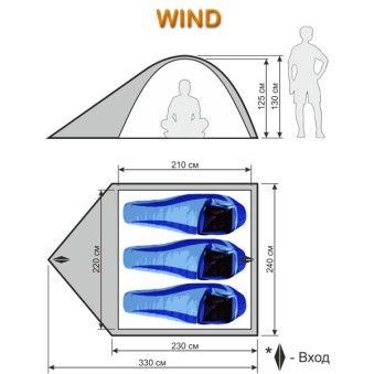 Туристическая палатка World of Maverick WIND