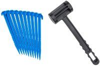 Набор пластиковых колышков 20 см с молотком