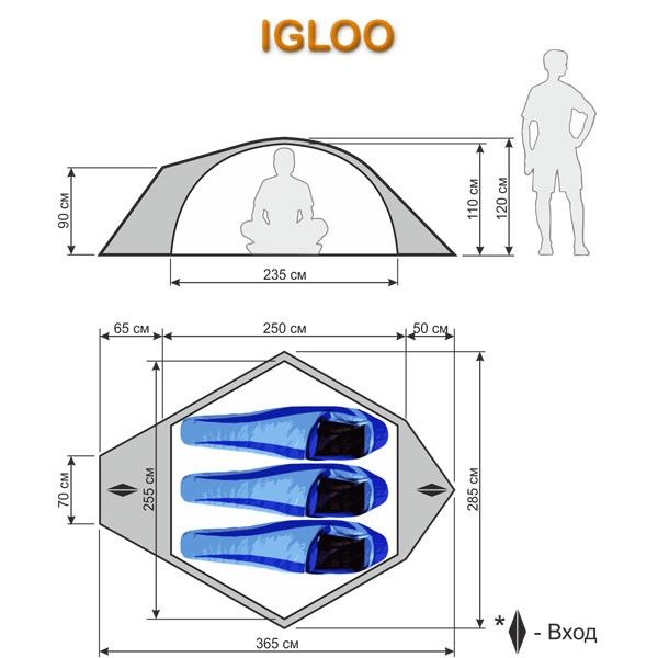 Туристическая палатка World of Maverick IGLOO
