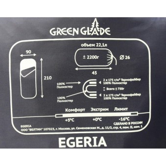 Спальный мешок GREEN GLADE Egeria