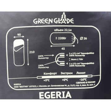 Спальный мешок GREEN GLADE Egeria