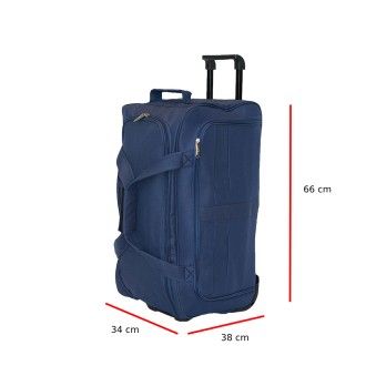Сумка дорожная на роликах Alezar Carry-On Blue 66*34*38 см