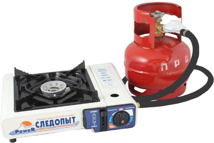 Настольная газовая плита Следопыт Power с переходником