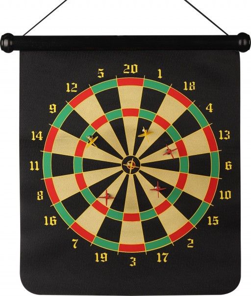 Дартс магнитный двухсторонний INDIGO 6 дротиков, 30; 38; 43 см